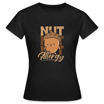 Nut Allergy Gift Peanut Allergy Shirt - Women's T-Shirt - black - Front - AI Model Female 172 dark (172cm)