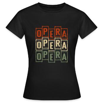 Vintage Retro Opera Opera Singer - Women's T-Shirt - black - Front - AI Model Female 172 dark (172cm)