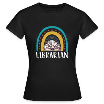 Librarian Shirt Geschenk - Frauen T-Shirt - Schwarz - Vorne - AI Model Female 172 dark (172cm)