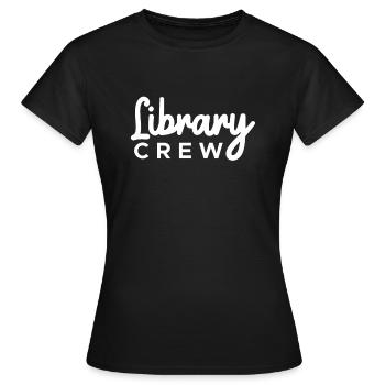 Library Crew Shirt Gift Library - Women's T-Shirt - black - Front - AI Model Female 172 dark (172cm)