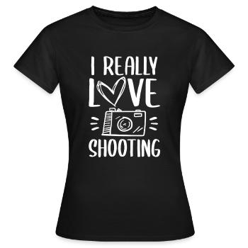 J’aime vraiment photographier un photographe - T-shirt Femme - noir - Devant - AI Model Female 172 dark (172cm)