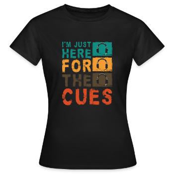 Dans Just Here For The Cues Shirt Backstage - T-shirt Femme - noir - Devant - AI Model Female 172 dark (172cm)