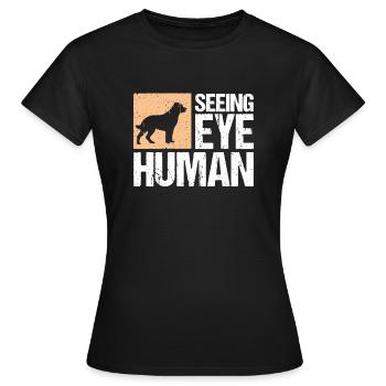 Seeing Eye Chemise humaine Cadeau Chien Guide - T-shirt Femme - noir - Devant - AI Model Female 172 dark (172cm)