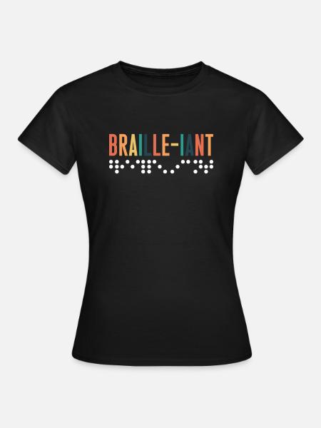 Vintage Retro Braille IANT Braille - Women's T-Shirt - black