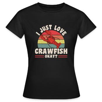 J’adore les écrevisses d’accord? - T-shirt Femme - noir - Devant - AI Model Female 172 dark (172cm)