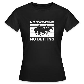 Pas de transpiration Pas de pari Cadeau de chemise - T-shirt Femme - noir - Devant - AI Model Female 172 dark (172cm)