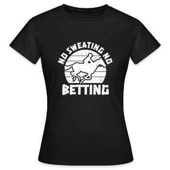 Pas de transpiration Pas de cadeau de chemise de pari - T-shirt Femme - noir - Devant - AI Model Female 172 dark (172cm)