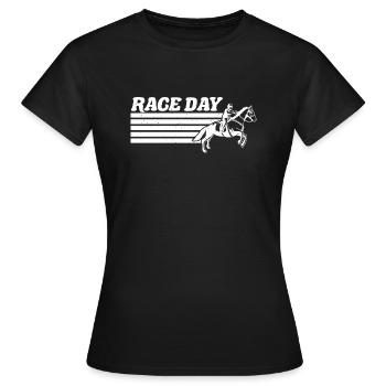Race Day Vintage Retro Gift - Women's T-Shirt - black - Front - AI Model Female 172 dark (172cm)