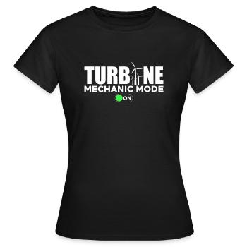 Mode mécanique de turbine sur chemise - T-shirt Femme - noir - Devant - AI Model Female 172 dark (172cm)
