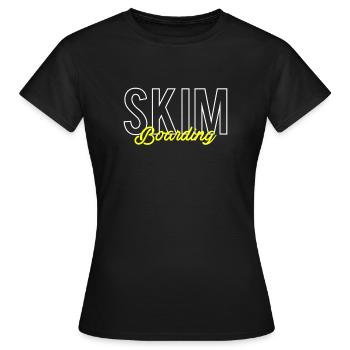 Skim Boarding Shirt Geschenk - Frauen T-Shirt - Schwarz - Vorne - AI Model Female 172 dark (172cm)