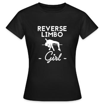 Reverse Limbo Girl Shirt Stabhochsprung - Frauen T-Shirt - Schwarz - Vorne - AI Model Female 172 dark (172cm)