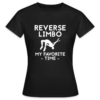 Reverse Limbo My Favorite Time Shirt - Frauen T-Shirt - Schwarz - Vorne - AI Model Female 172 dark (172cm)