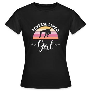 Reverse Limbo Girl Shirt Stabhochsprung - Frauen T-Shirt - Schwarz - Vorne - AI Model Female 172 dark (172cm)