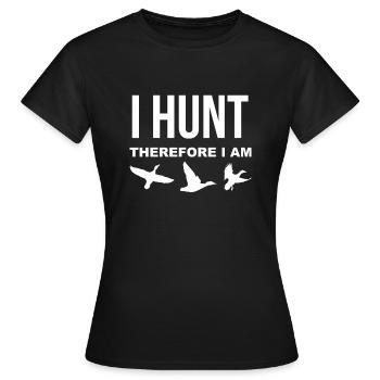 Je chasse donc je suis cadeau de chemise - T-shirt Femme - noir - Devant - AI Model Female 172 dark (172cm)