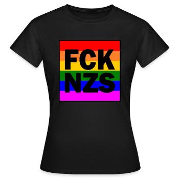 Fck nzs - Frauen T-Shirt - Schwarz - Vorne - AI Model Female 172 dark (172cm)