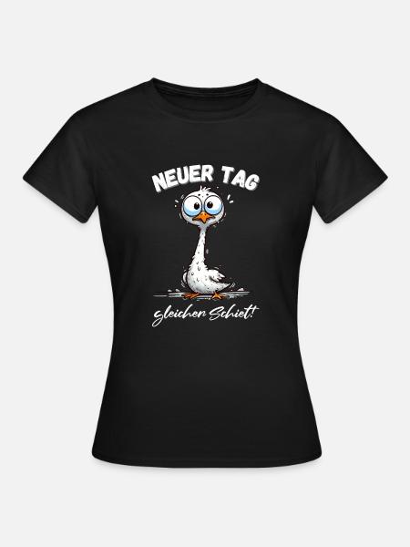 Hamburg Schiet Hamburger Nordsee Möwe Lustig - Dame-T-shirt - sort