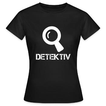 Detektiv Lupe schwarz - Frauen T-Shirt - Schwarz - Vorne - AI Model Female 172 dark (172cm)