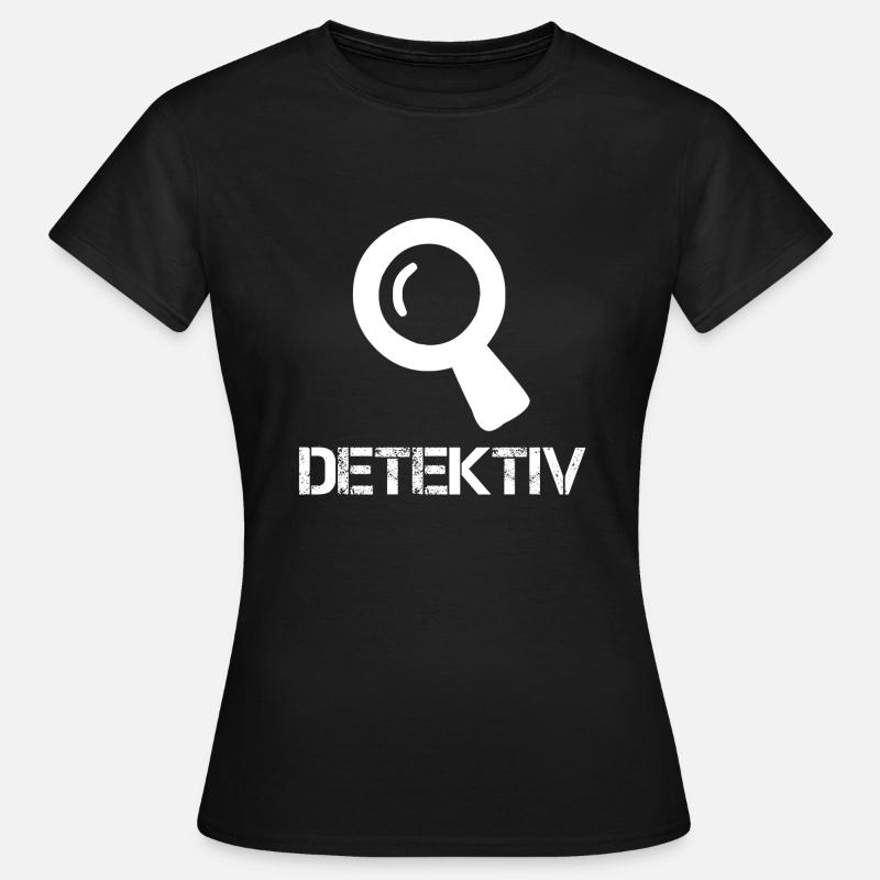 Detective lupa negro - Camiseta mujer - negro