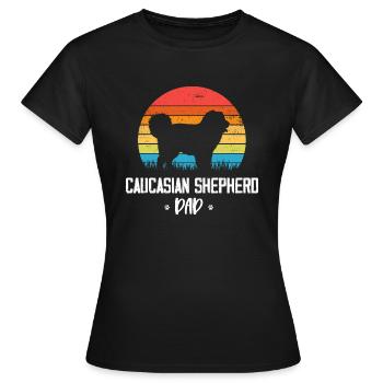Chien de berger du Caucase Ovcharka - T-shirt Femme - noir - Devant - AI Model Female 172 dark (172cm)