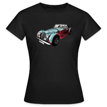 Ancienne voiture sport - T-shirt Femme - noir - Devant - AI Model Female 172 dark (172cm)