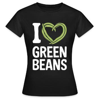 Grüne Bohnen - Frauen T-Shirt - Schwarz - Vorne - AI Model Female 172 dark (172cm)