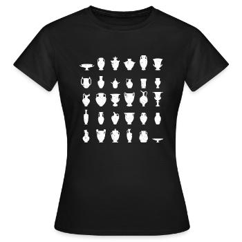 antike Vasen Deko Amphore Amphora - Frauen T-Shirt - Schwarz - Vorne - AI Model Female 172 dark (172cm)