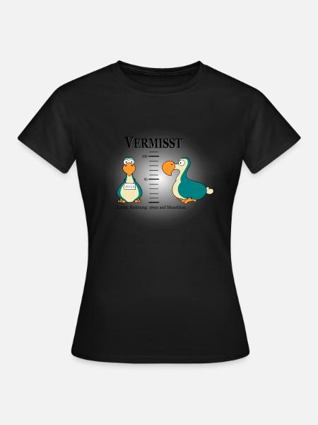 Dodo 'Vermisst' wanted gesucht Vogel Geschenk - Frauen T-Shirt - Schwarz