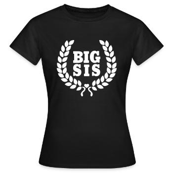 Big SIS - grande soeur - grande soeur - T-shirt Femme - noir - Devant - AI Model Female 172 dark (172cm)