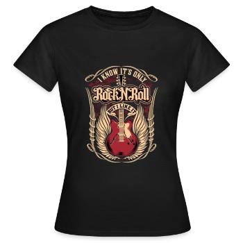rock n roll - T-shirt Femme - noir - Devant - AI Model Female 172 dark (172cm)