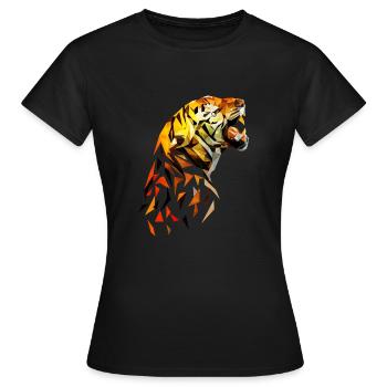 Tiger - Frauen T-Shirt - Schwarz - Vorne - AI Model Female 172 dark (172cm)