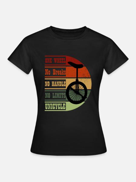 Unicycle Vintage Design - Frauen T-Shirt - Schwarz