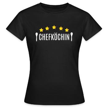 Chefköchin Beste Köchin Sterneköchin Mama Oma Küch - Frauen T-Shirt - Schwarz - Vorne - AI Model Female 172 dark (172cm)