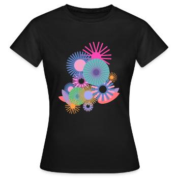 Modern Floral - Women's T-Shirt - black - Front - AI Model Female 172 dark (172cm)