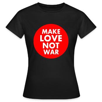 Make love not war - T-shirt Femme - noir - Devant - AI Model Female 172 dark (172cm)