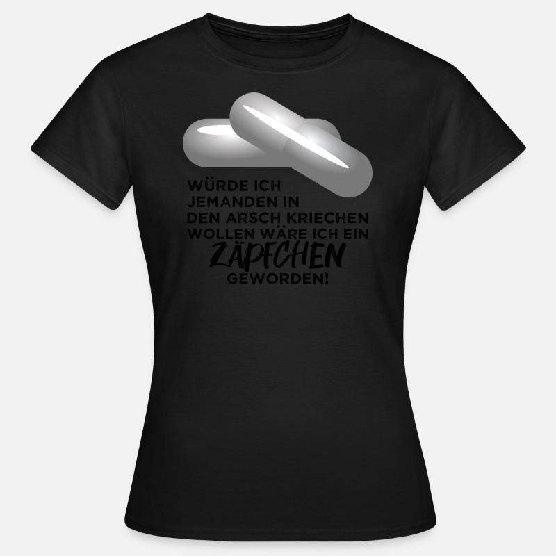 Schleimer hypocrite Funny Arschkriecher suppository - Women's T-Shirt - black