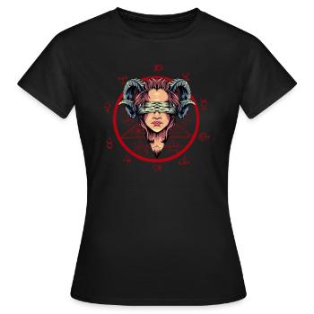 Ave Satanas Ritual Orakel - Frauen T-Shirt - Schwarz - Vorne - AI Model Female 172 dark (172cm)