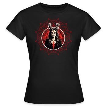 Diabolique Dame des Ténèbres - T-shirt Femme - noir - Devant - AI Model Female 172 dark (172cm)