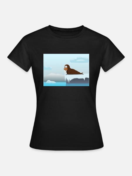 Walross - Frauen T-Shirt - Schwarz