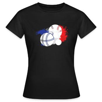 Pétanque - Women's T-Shirt - black - Front - AI Model Female 172 dark (172cm)