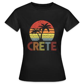 Crète - T-shirt Femme - noir - Devant - AI Model Female 172 dark (172cm)