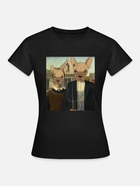 The Frenchies American - T-shirt Femme - noir