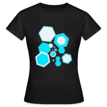 hexagone - T-shirt Femme - noir - Devant - AI Model Female 172 dark (172cm)