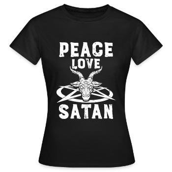 Satanisme Dictons drôles Satan Satanist Gifts - T-shirt Femme - noir - Devant - AI Model Female 172 dark (172cm)