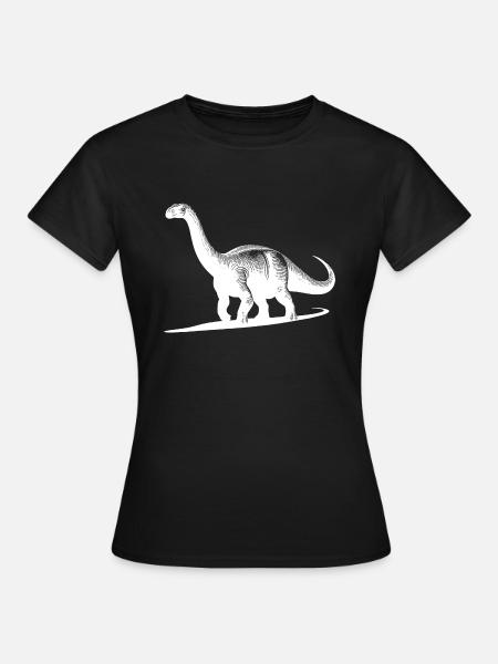 Riesiger Dino Brachiosaurus Dinosaurier - Frauen T-Shirt - Schwarz