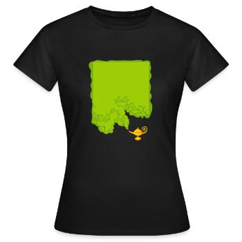 lampe magique - T-shirt Femme - noir - Devant - AI Model Female 172 dark (172cm)