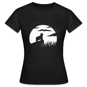 Bearded Collie - Frauen T-Shirt - Schwarz - Vorne - AI Model Female 172 dark (172cm)