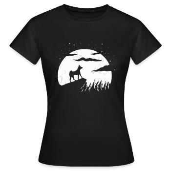 Basenji - Frauen T-Shirt - Schwarz - Vorne - AI Model Female 172 dark (172cm)