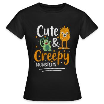 Créature d’horreur Terrifiant Monster Hunter - T-shirt Femme - noir - Devant - AI Model Female 172 dark (172cm)