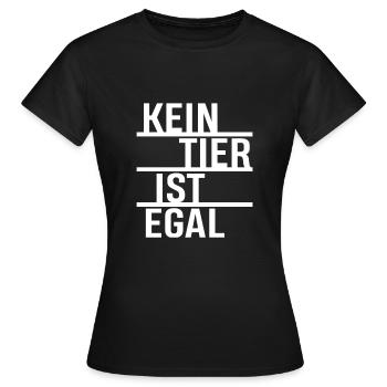 Kein Tier Ist Egal - Veganer TShirt - Frauen T-Shirt - Schwarz - Vorne - AI Model Female 172 dark (172cm)