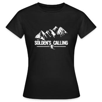 Sölden is Calling - Frauen T-Shirt - Schwarz - Vorne - AI Model Female 172 dark (172cm)